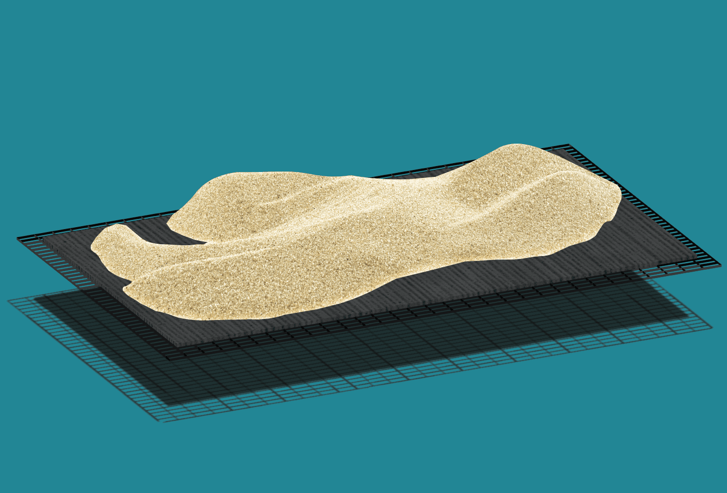SandMat Max are quick to install in lakes with muck