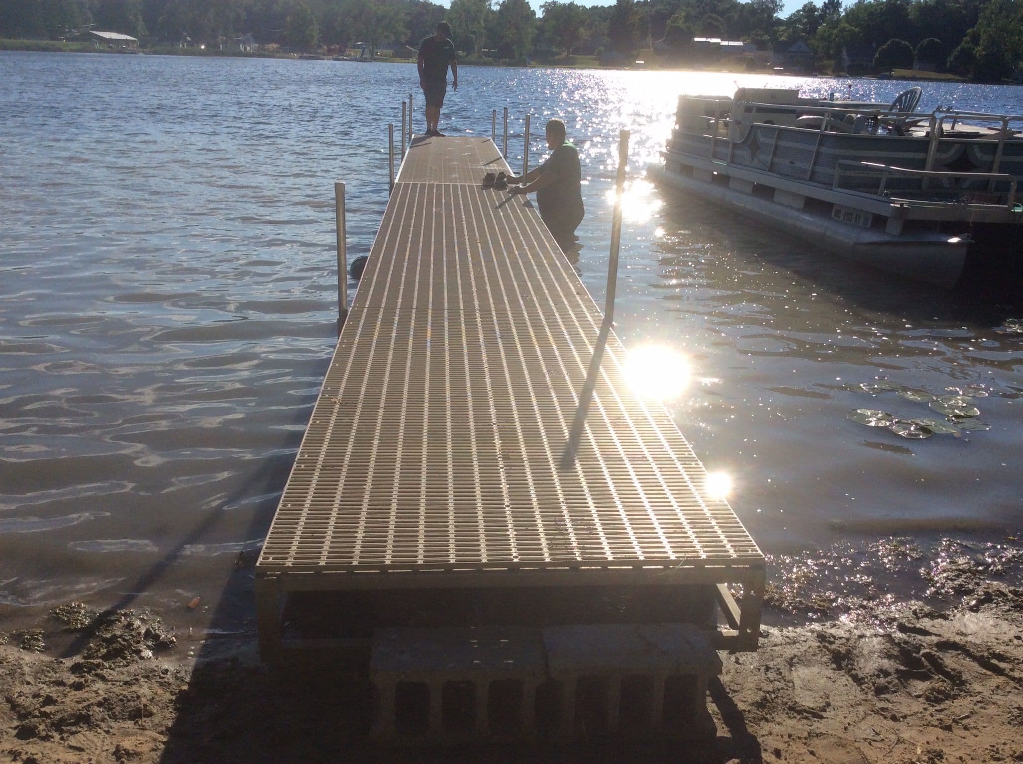 DockMat to help install docks in mucky waters