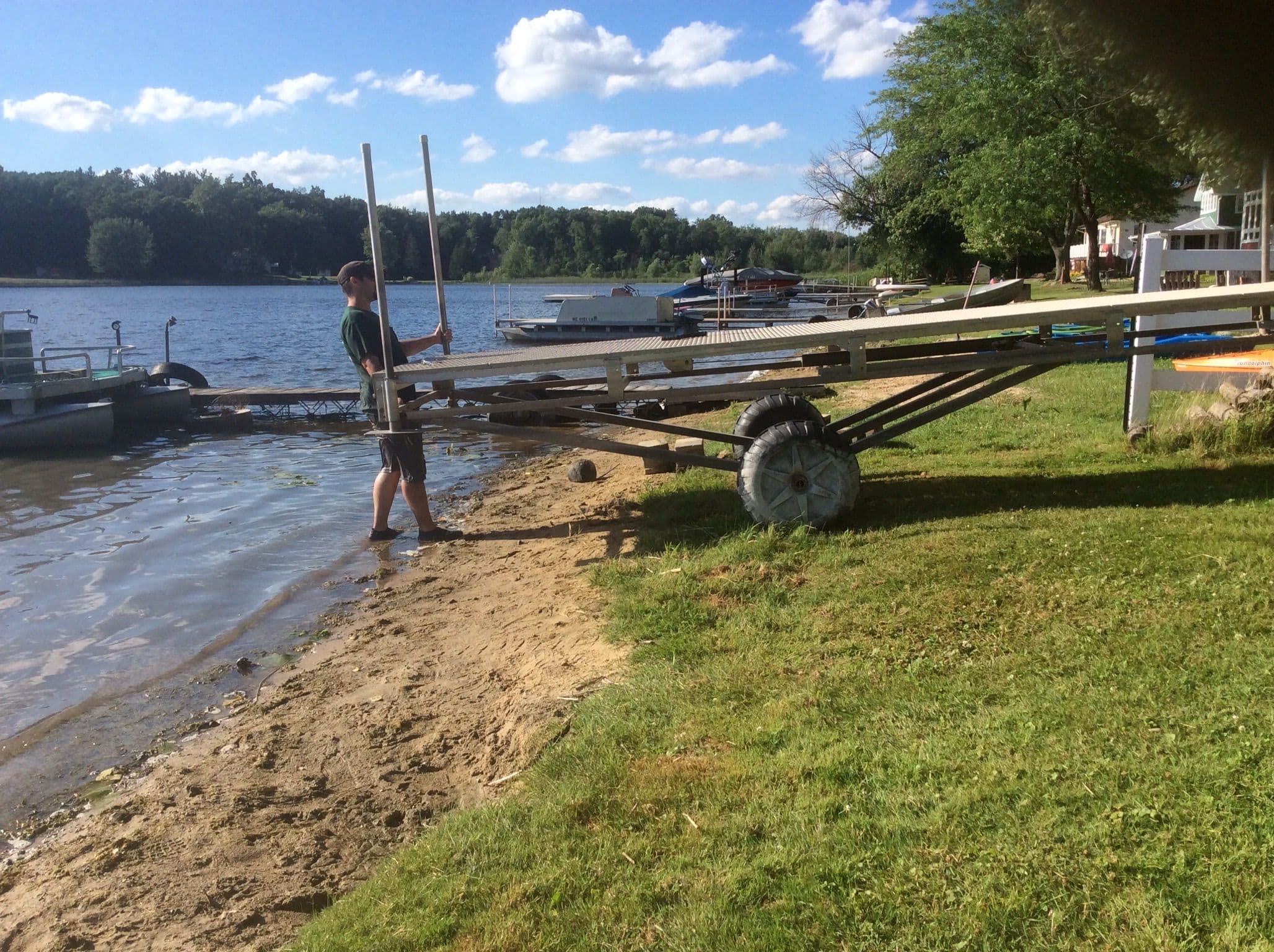 DockMat installing on land