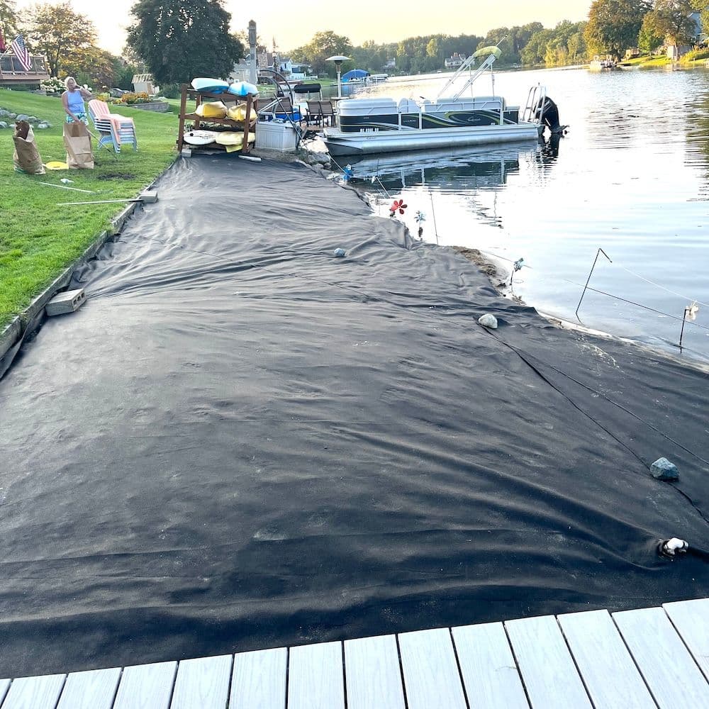 SandMat installation on lakefront